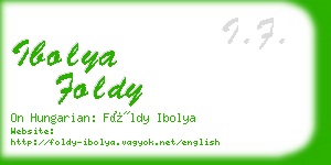 ibolya foldy business card